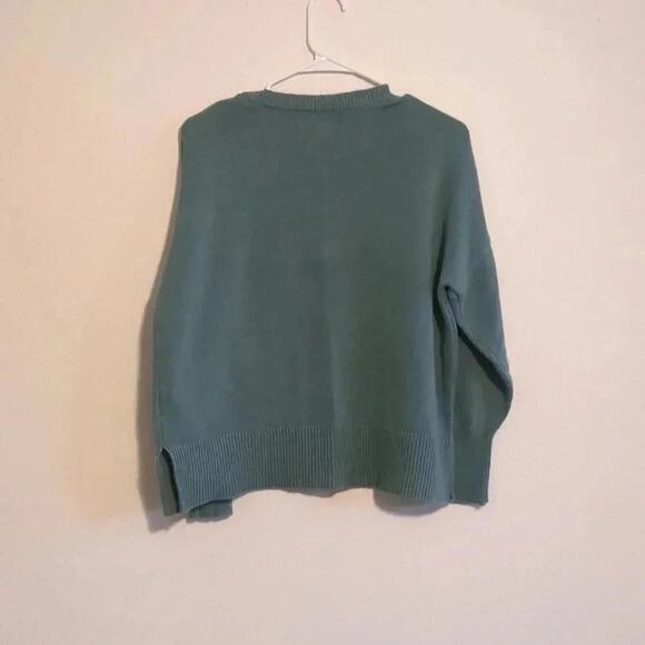 Tahari light teal knit sweater size M - Picture 6 of 6